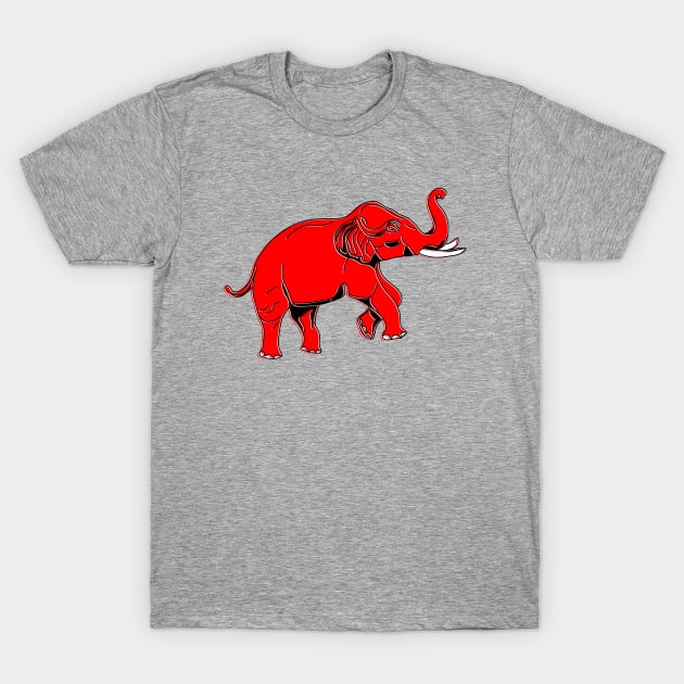 Elephant Safari African Tusks Big Trunk Mammal Herd T-Shirt by 4rpixs